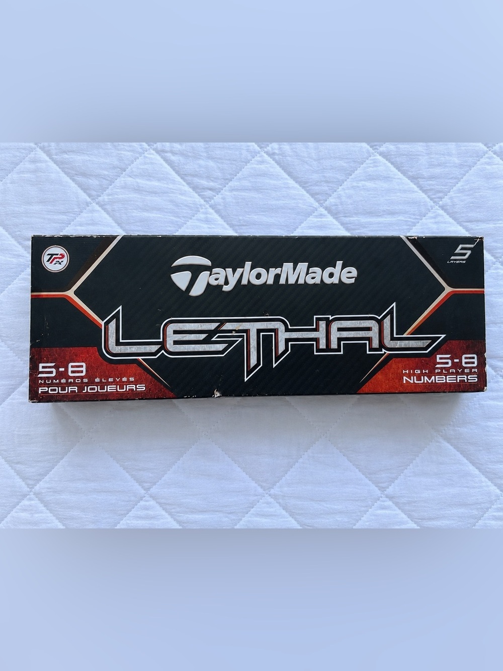 TaylorMade LETHAL Tour Performance Golf Balls One Dozen High Nos 5-8 Rare NIB